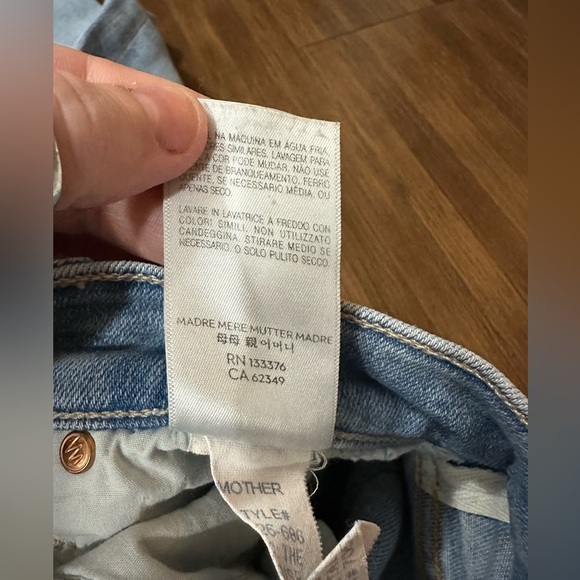 Mother the mid rise dazzler flood sweet petals wash size 27 style 10526-686 - Picture 4 of 11